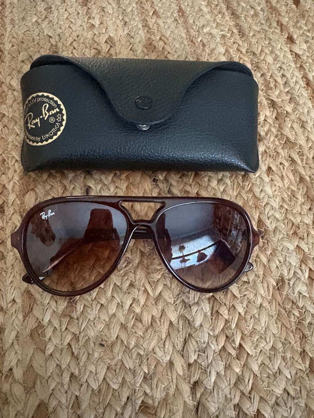 Ray-Ban Cats 5000 Aviator Sunglasses RB4125 Brown Gradient with Case